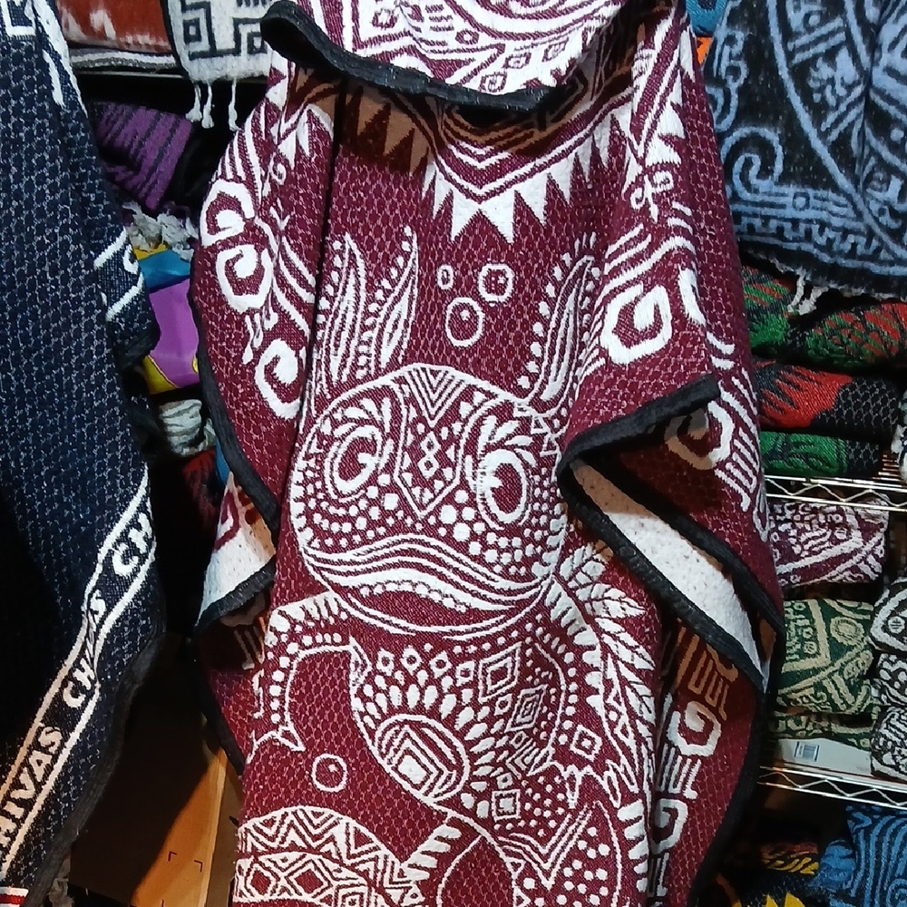 MEXICANA Red and White Patterned Jacket